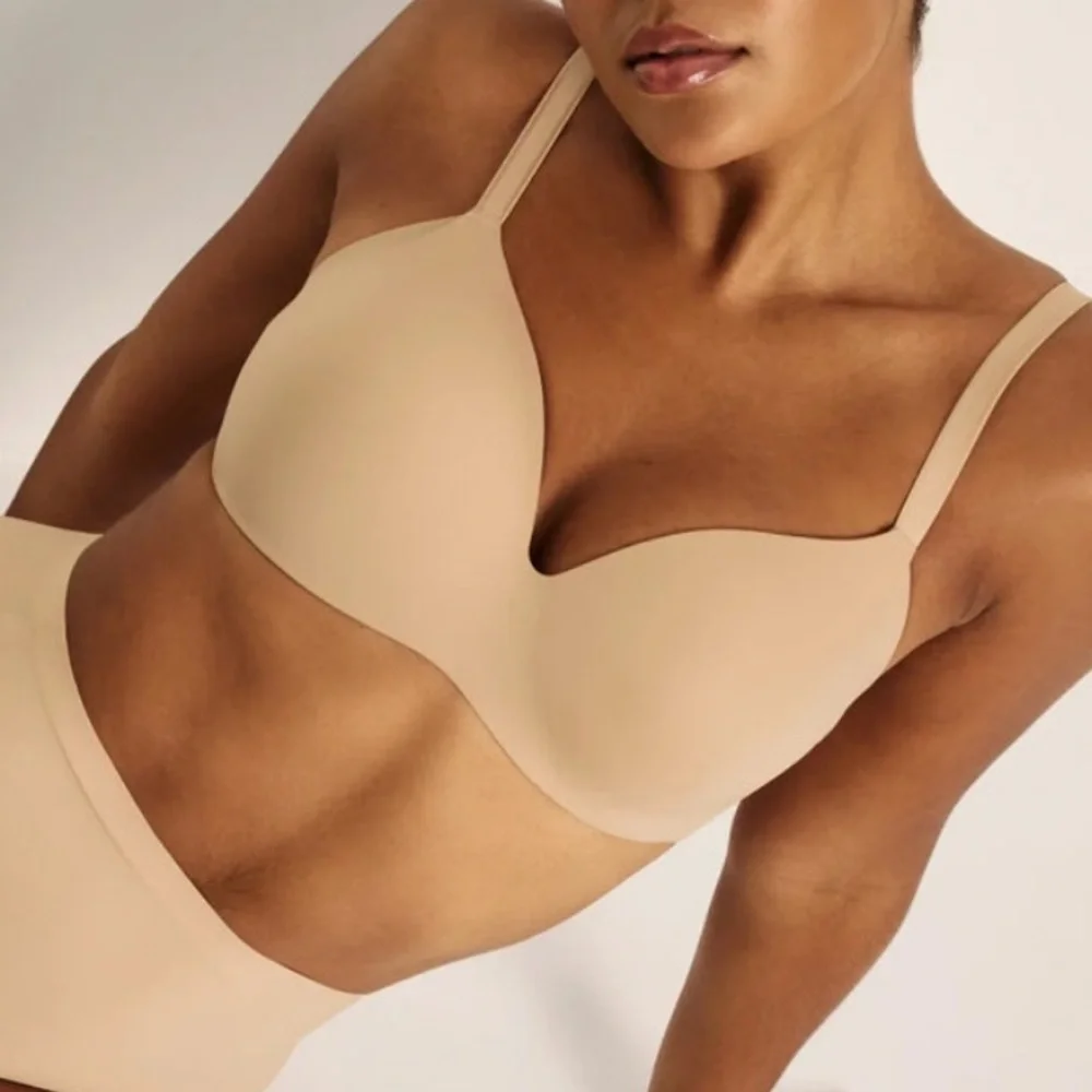 Knix WingWoman Contour Bra Warm Sand Nude Tan Beige Wireless T-Shirt